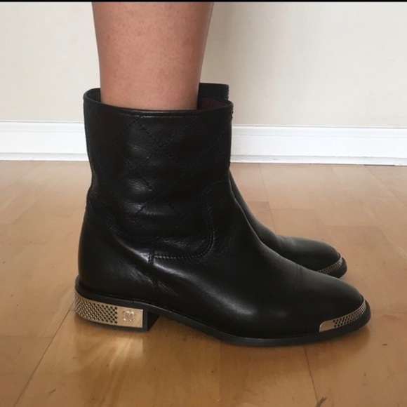 Chanel Short Quilted Ankle Boots - Picture 2 of 8